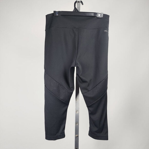 Adidas Climalite Black Capri Leggings Size L - Picture 6 of 9